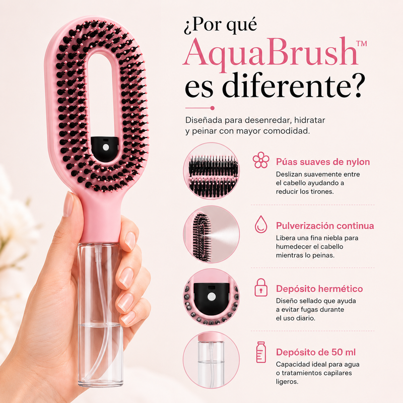 AquaBrush™- Cepillo Pulverizador 2 en 1